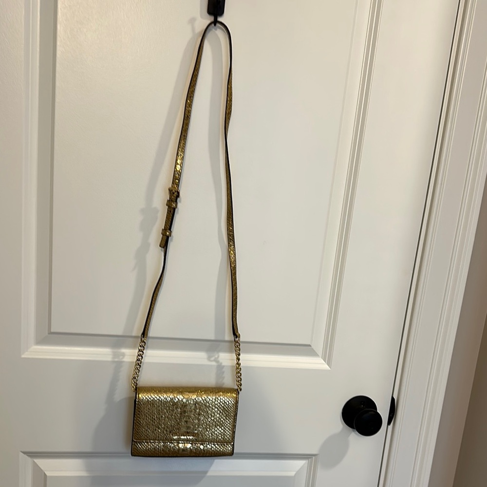 Michael Kors Gold Crossbody Bag with Adjustable Strap